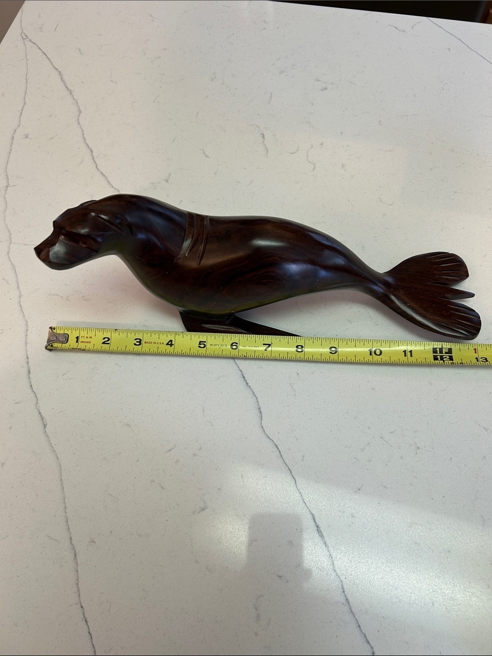 Vintage Ironwood Hand Carved Sea Lion Sculpture - Picture 5 of 6